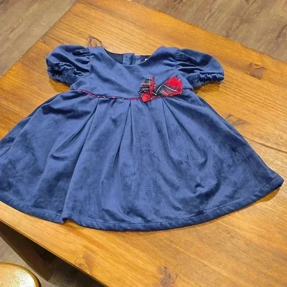 Max Studio Other - Max Studio Kids 2T Blue Velvet Christmas Holiday‎ Dress